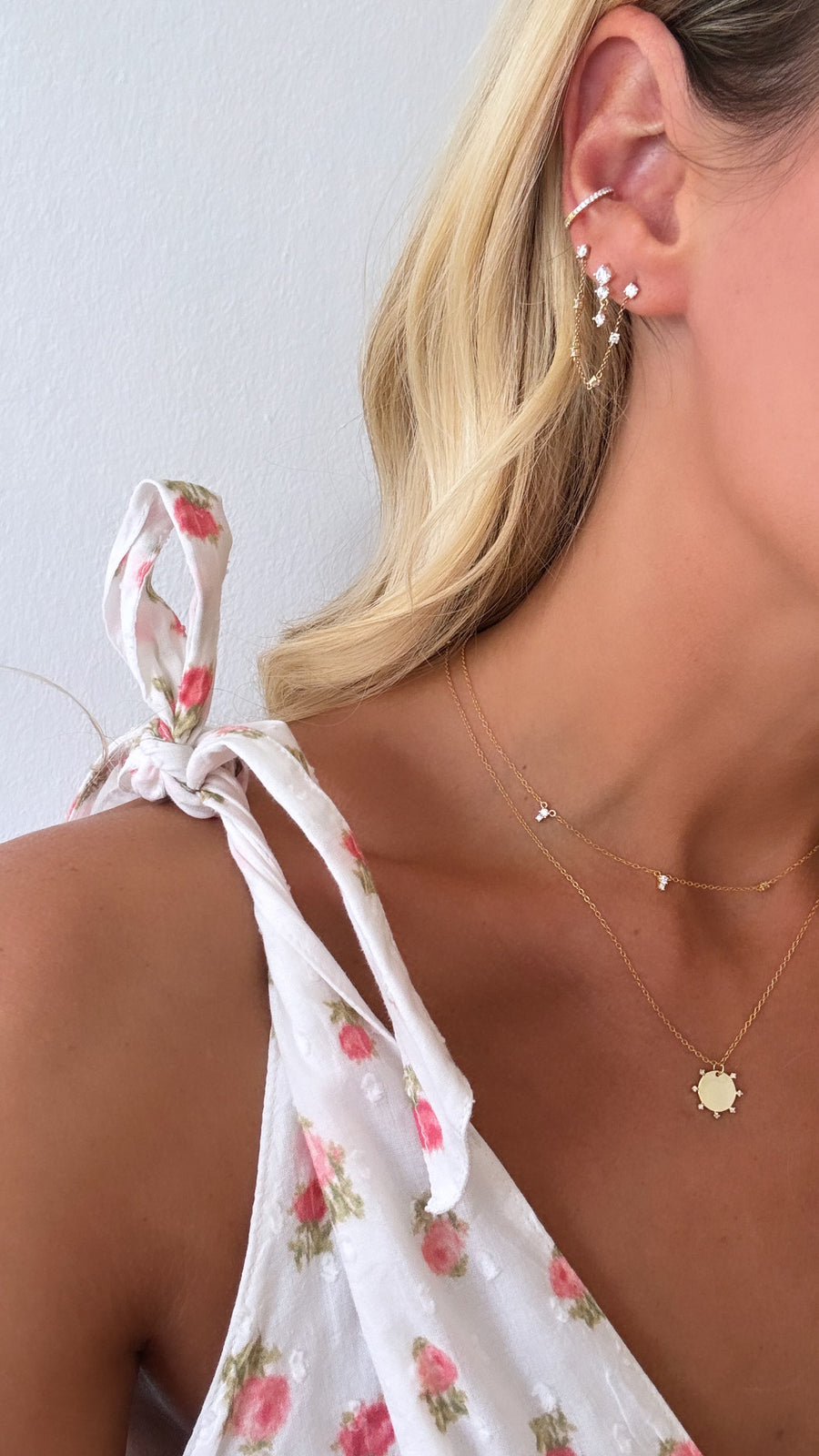 Vermeil Sun Charm Pendant Necklace