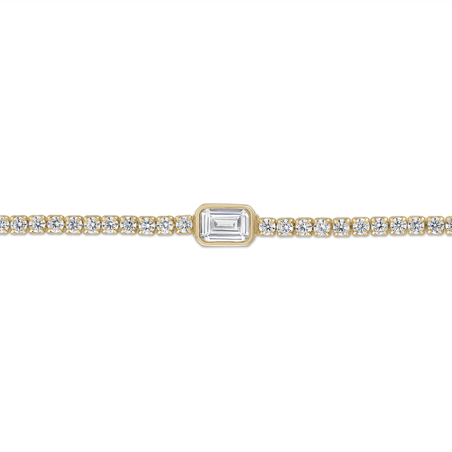 Vermeil Emerald Cut Whisper Tennis Bracelet