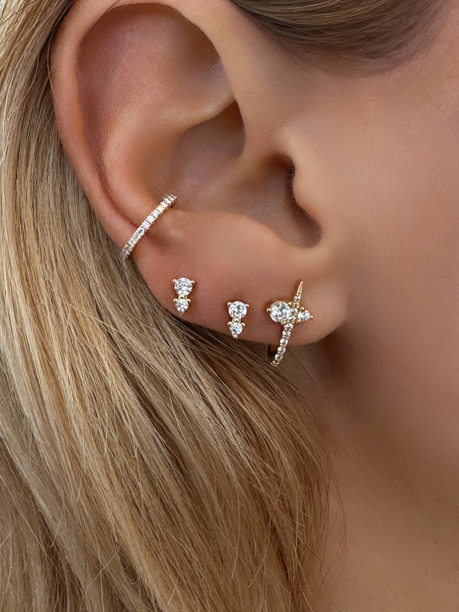 Vermeil Mini Tear Drop Stud Earrings