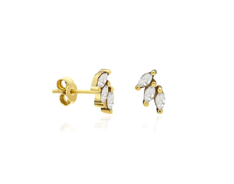 Fine Marquise Diamond Studs Earrings
