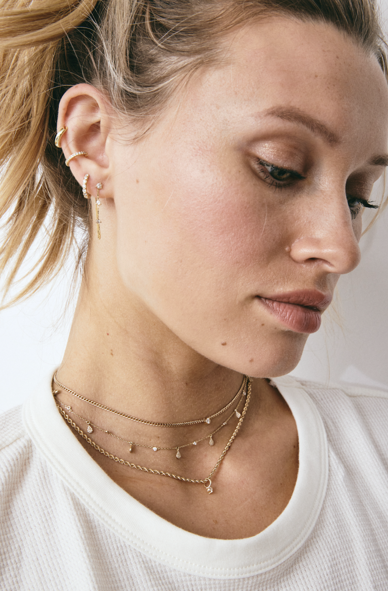 Fine Diamond Pendant on Rope Chain
