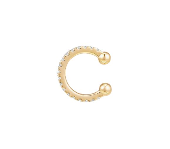 Sterling Silver No Piercing CZ Diamond Ear Cuff