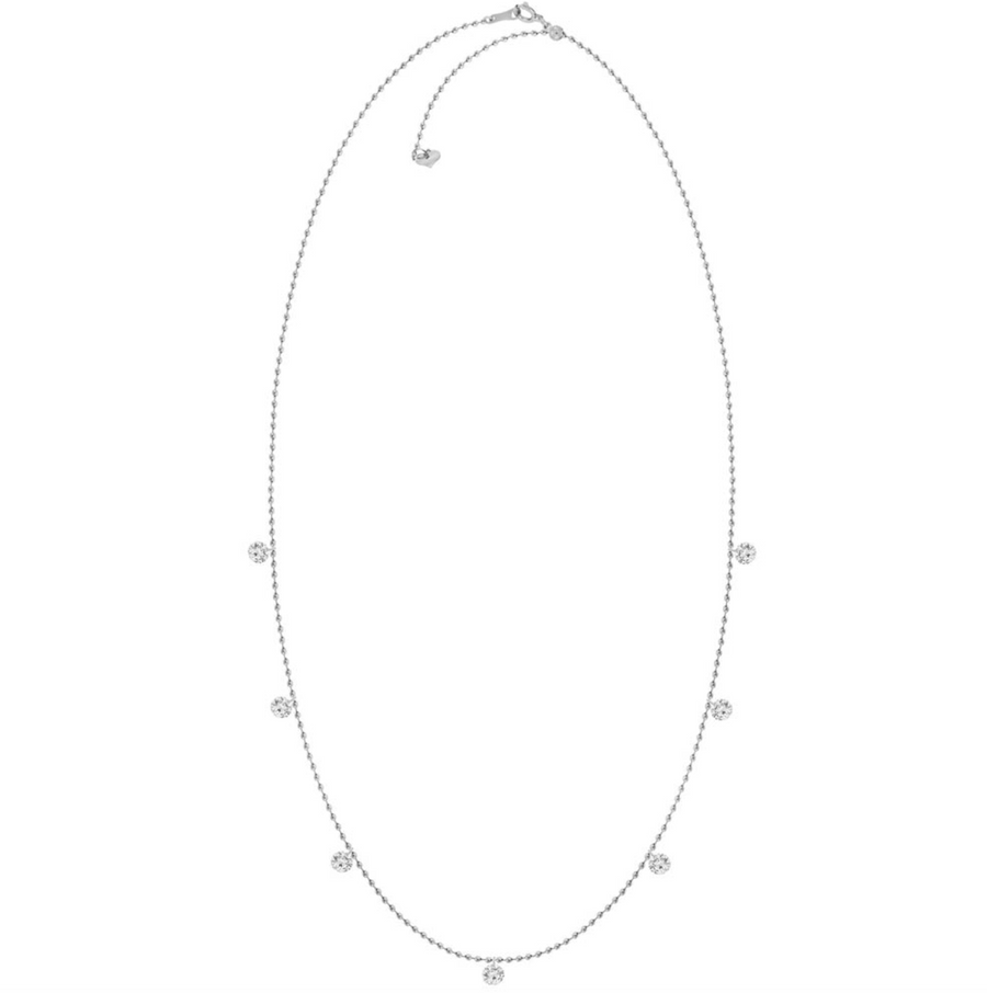 Fine Pierced Diamond Dangle Necklace