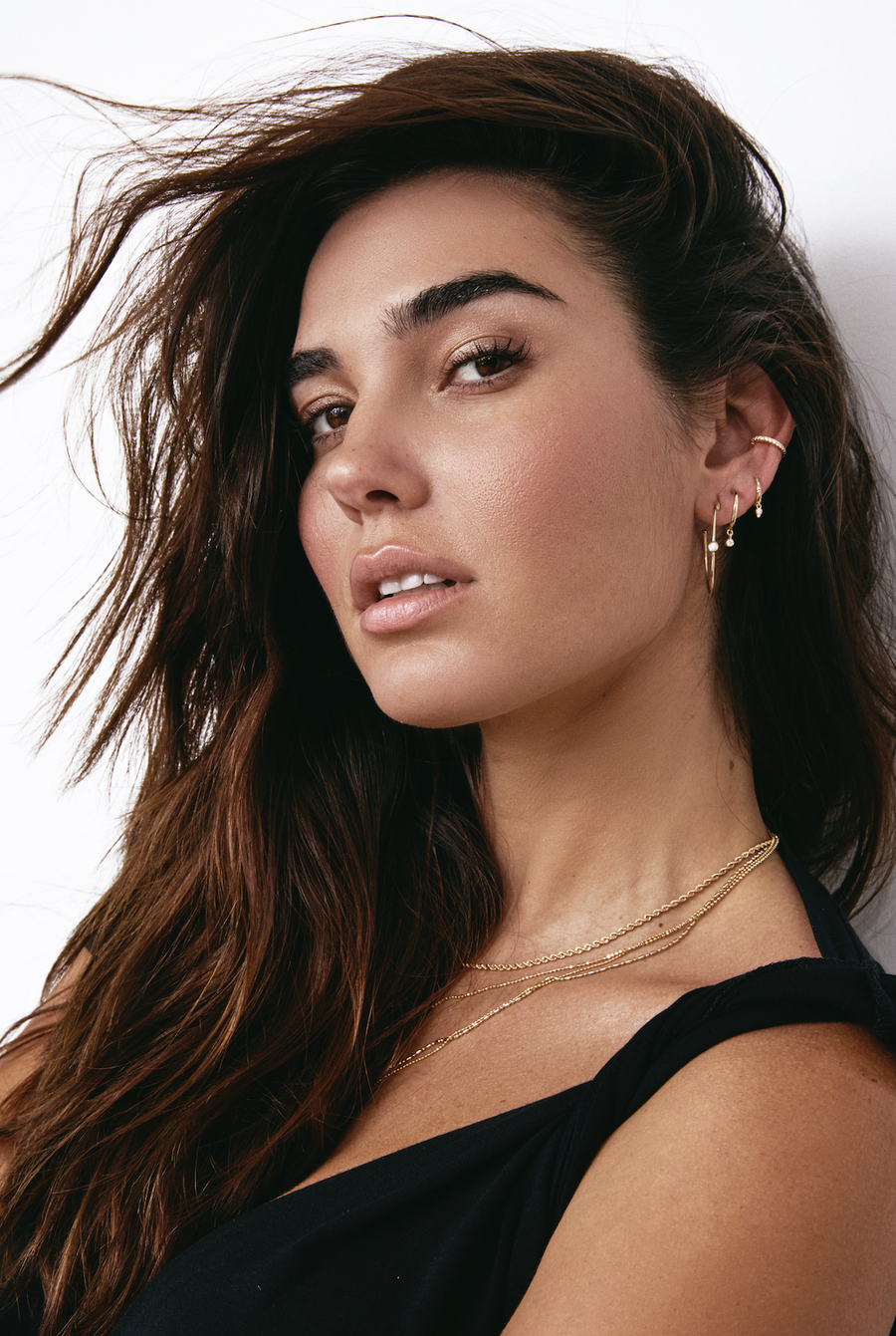 14K Gold Whisper Beaded Chain Necklace