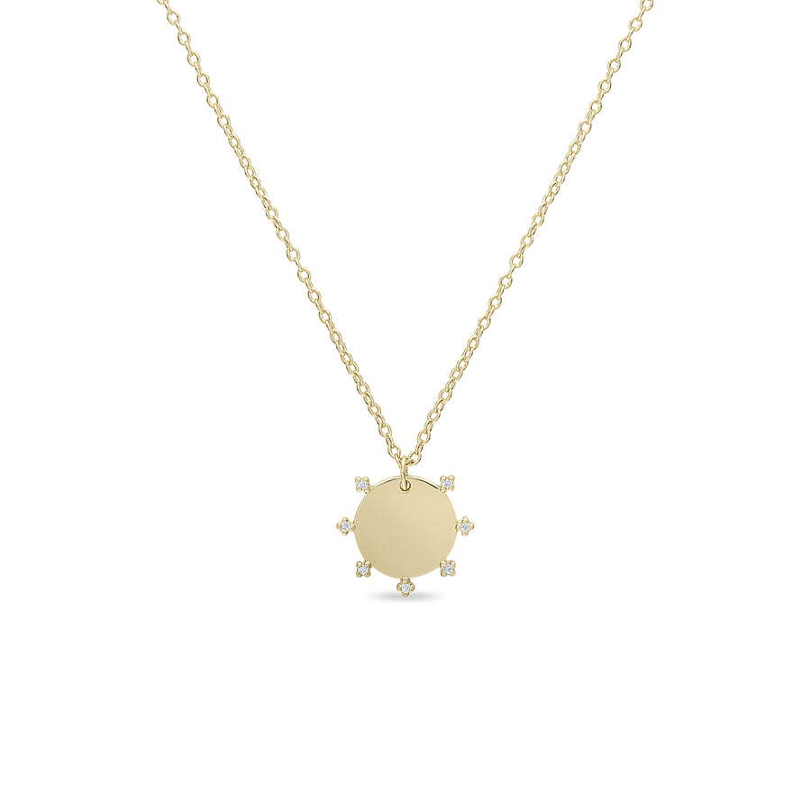 Vermeil Sun Charm Pendant Necklace