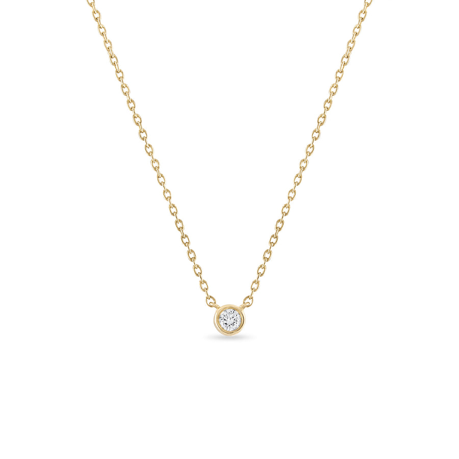 Fine Solitaire Diamond on Cable Chain
