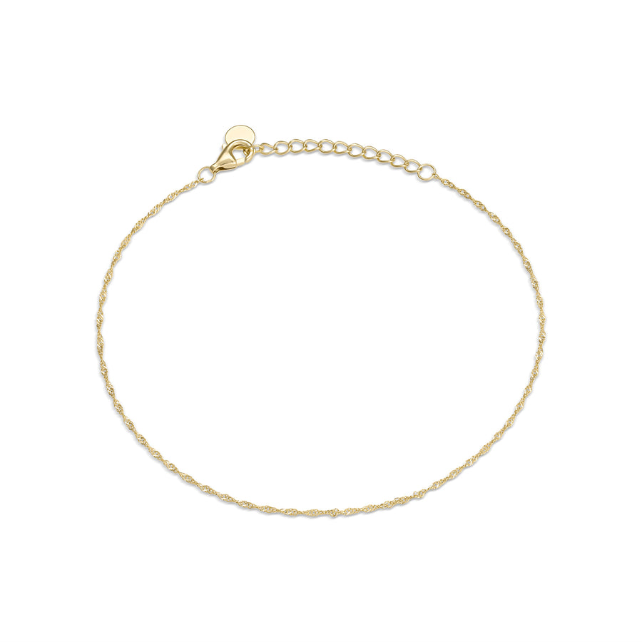Vermeil Shimmer Twist Chain Anklet